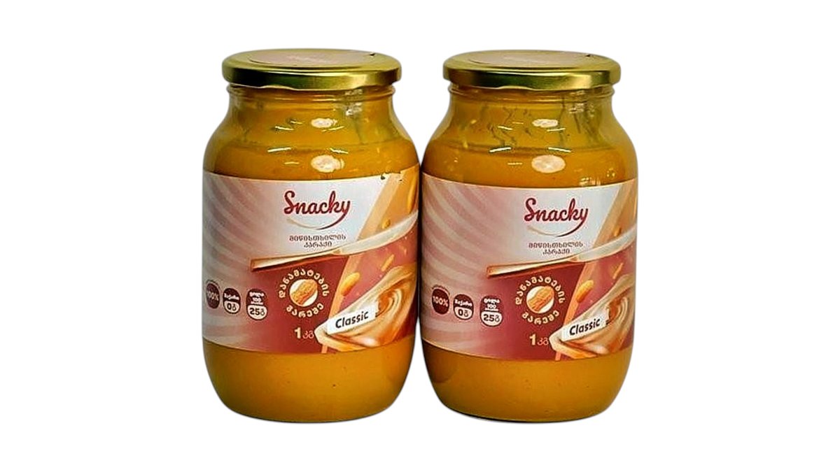 SNACKY- არაქისის კარაქი 1კგ - 2 ცალი