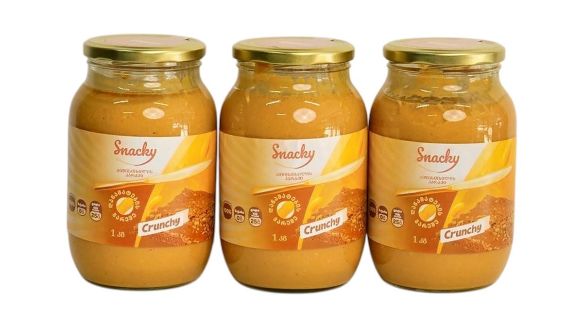 SNACKY - ხრაშუნა არაქისის კარაქი 1კგ - 3ც