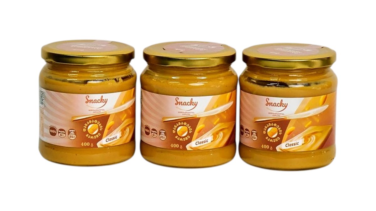 SNACKY- არაქისის კარაქი 400გ - 3ც
