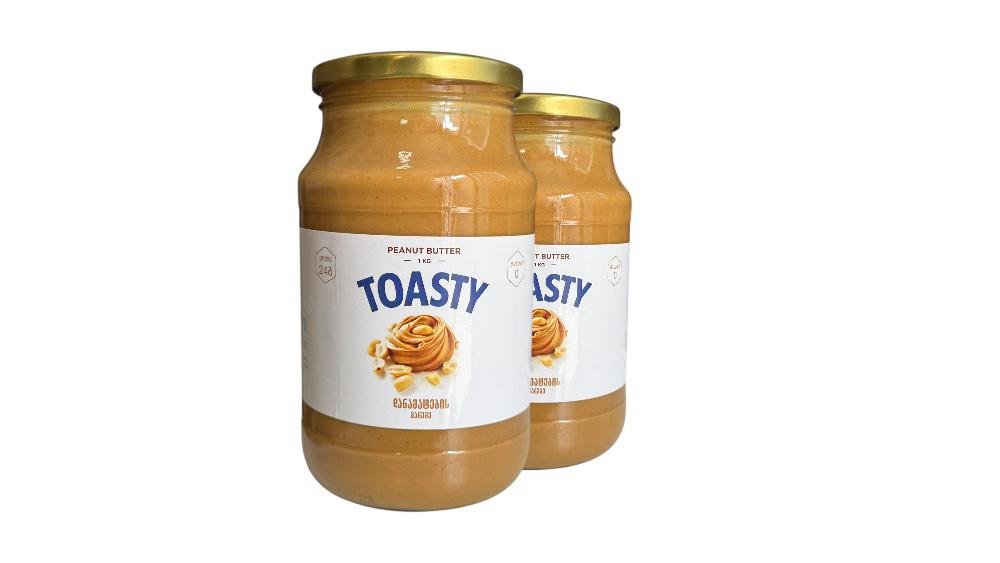 TOASTY - არაქისის კარაქი 1კგ - 2 ცალი