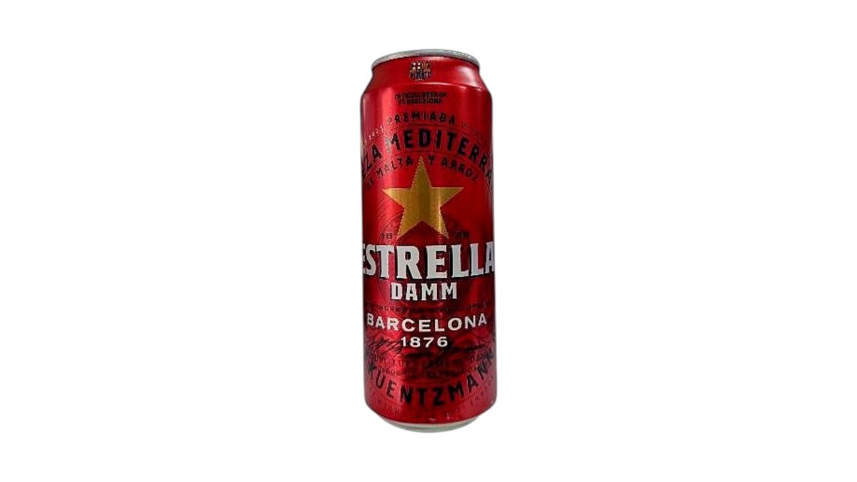 ლუდი ESTRELLA DAMM 5.4% - 0.5 ლ თუნუქის ქილა-(FCB)