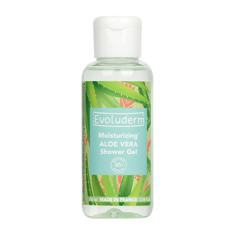 ევოლუდერმი-შხაპის გელი aloe vera 100მლ