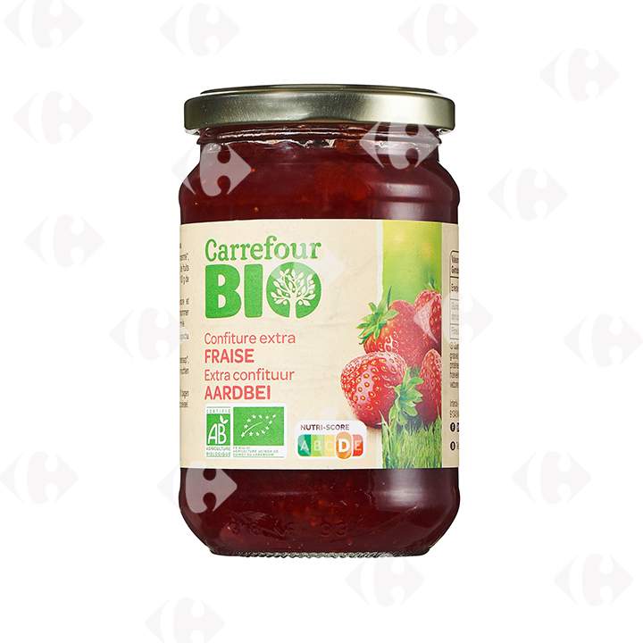 Carrefour Bio Extra მარწყვის ჯემი 360გრ