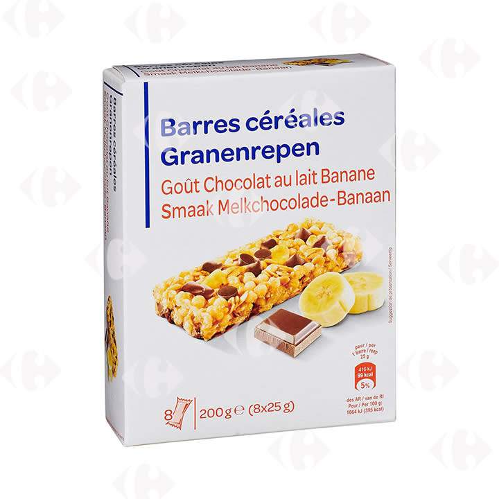 Carrefour ბლანკი ბანანის რძიანი შოკოლადის მარცვლეულის ბატონები, 8x25 გ