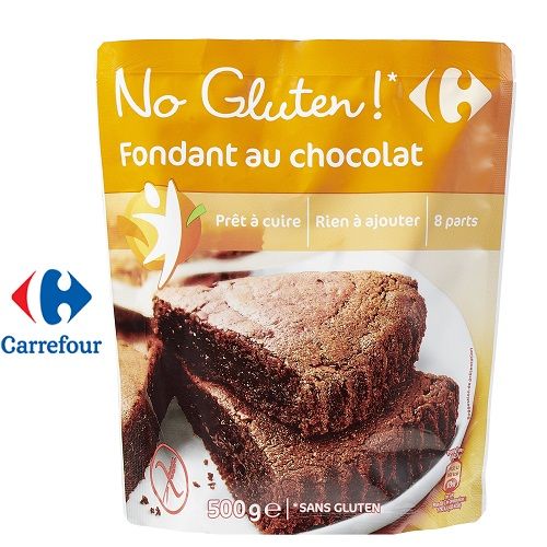 Carrefour გლუტენის გარეშე! შოკოლადის ფონდანტის ტორტი, 500 გ