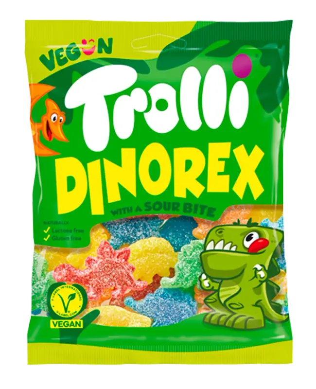 Trolli-ჟელიბონი დინოზავრები 100გრ