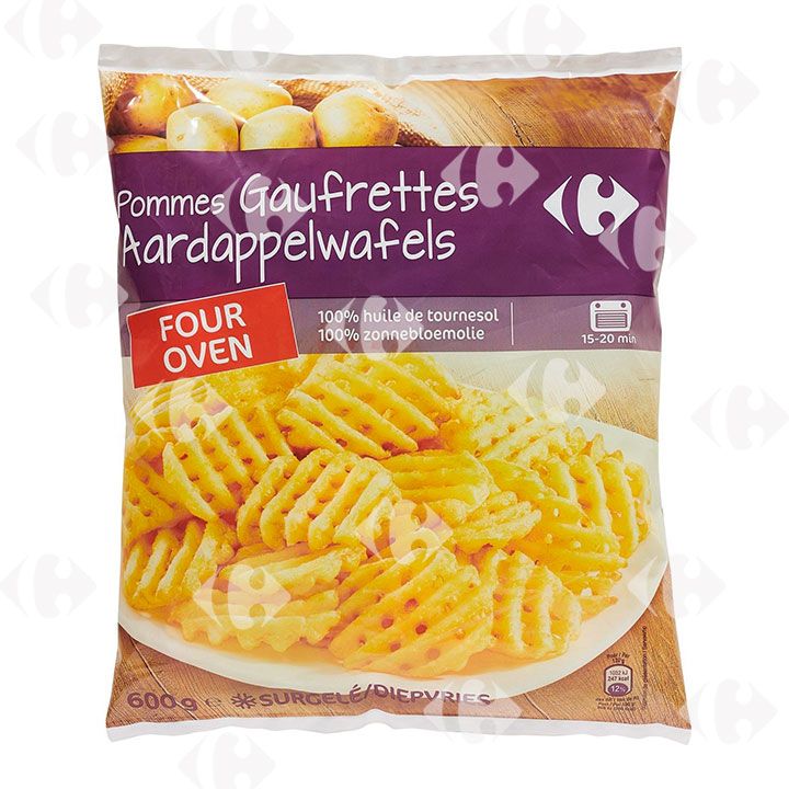 Carrefour ღუმელში გამომცხვარი Waffle Fries 600 გ