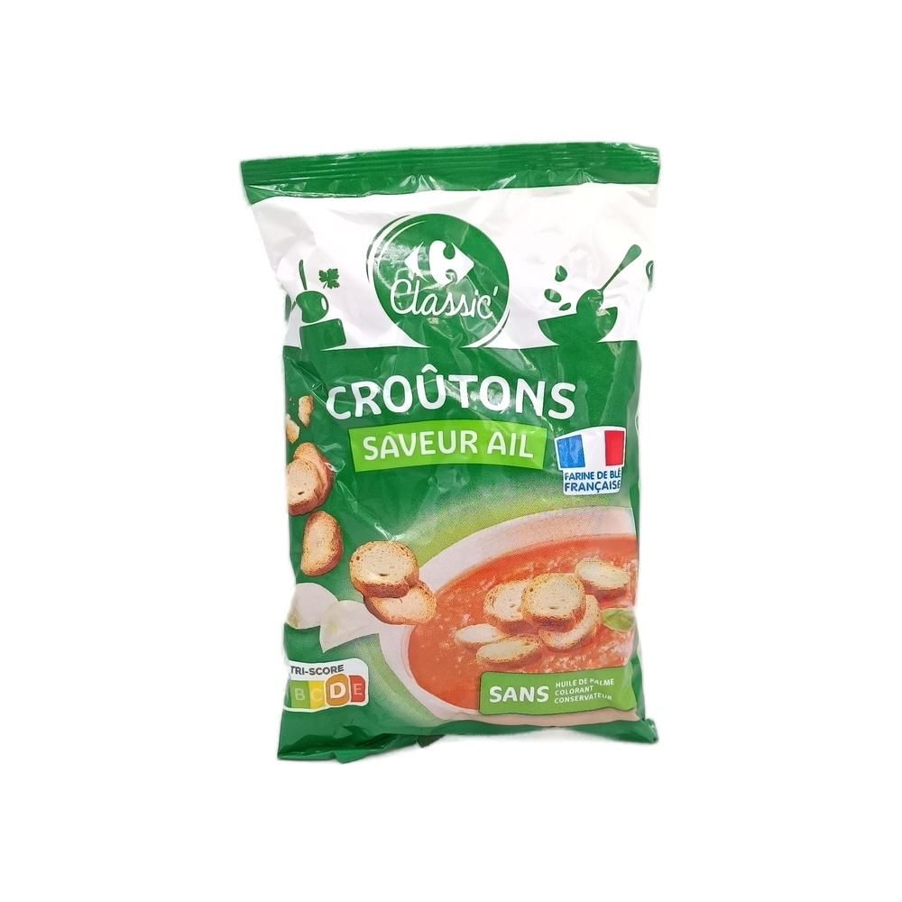 Carrefour კლასიკური ნივრის არომატიანი კრუტონები 90 გ