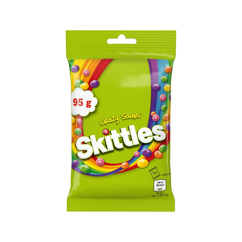 SKITTLES-საღეჭი დრაჟე სკიტლსი მჟავე მიქსი 95 გ