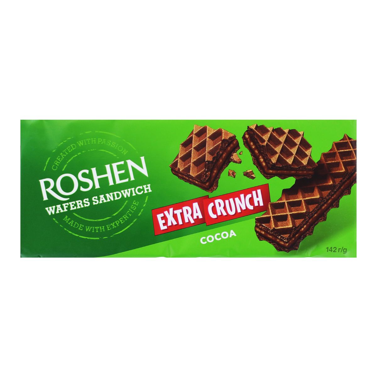 Roshen - ვაფლი Wafers Sandwich Crunch შოკოლადი 142გ