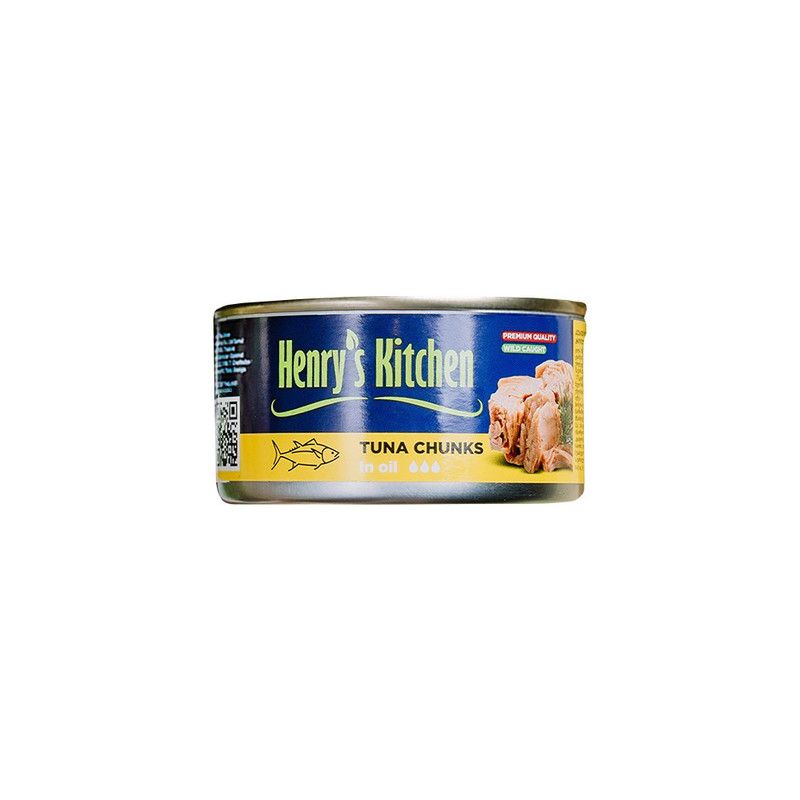 Henrys Kitchen თინუსის ფილე ზეთში ლიმონი-140გრ