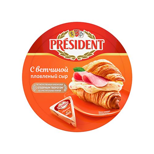 პრეზიდენტი მდნარი ყველი ლორით 45% 140 გ.