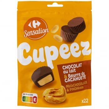 Carrefour Sensation არაქისის რძიანი შოკოლადის ბონბონი, 215 გ