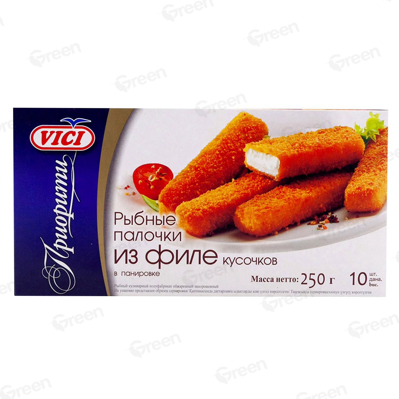 VICI თევზის ფილეს ჩხირები პრიორიტი 250გრ