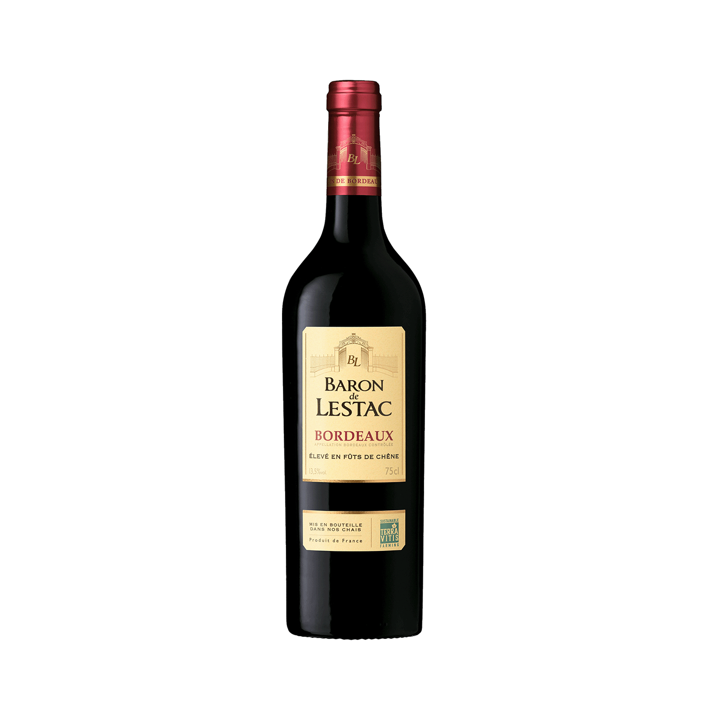 BARON DE LESTAC Vin rouge Bordeaux 2016 - ბოთლი 75