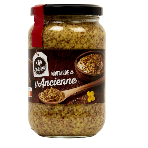Carrefour მთელი მარცვლოვანი მდოგვი 350 გ