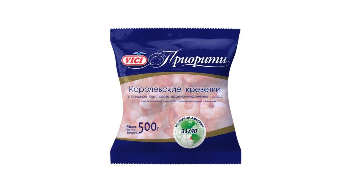 VICI სამეფო კრევეტები ნიჟარაში-500გრ