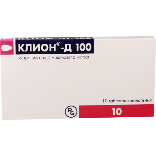 კლიონ-დ სანთელი ვაგინალური 100მგ+100მგ #10