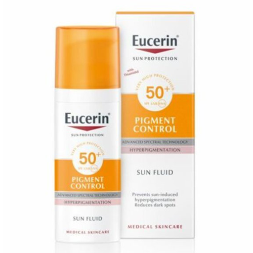 ეუცერინი - SUN Pigment Control სახის მზისგან დამცავი SPF 50+ ფლუიდი 50მლ