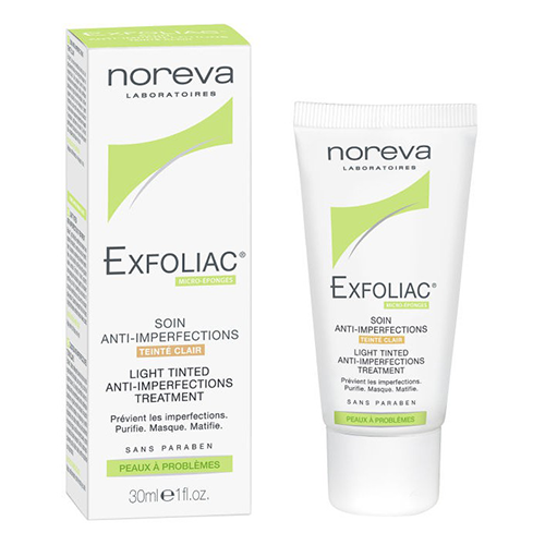 ნორევა - Exfoliac სახის კრემი ღია შეფერილობის/ნაკლოვანებების სამკურნალო 30მლ