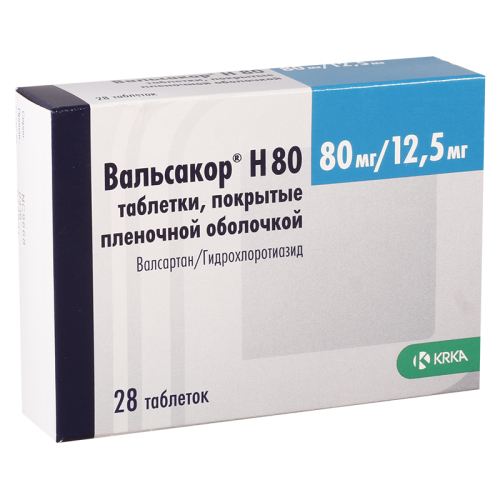 ვალსაკორი H ტაბლეტი 80მგ+12.5მგ #28