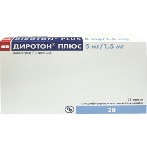 დიროტონ პლუსი კაფსულა 5მგ+1.5მგ #28