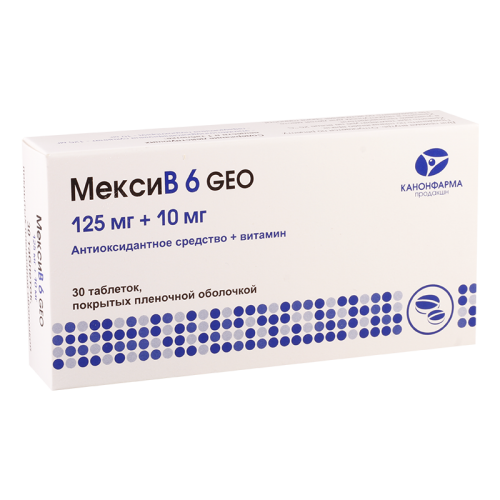 მექსი B-6 GEO ტაბლეტი 125მგ+10მგ #30