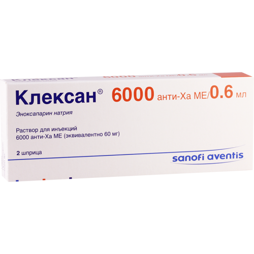კლექსანი ხსნარი საინექციო 6000სე/0.6მლ მზა შპრიცი #2