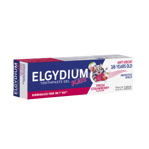 ელგიდიუმი - კბ/პასტა ბავშვის მარწყვი 3-6 წელი 1000ppm 50მლ 50მლ