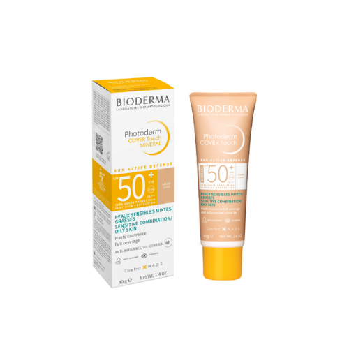 ბიოდერმა - PHOTODERM მზისგან დამცავი კრემი SPF50+ შეფერილი ცხიმ./მგრძნ. კანის 40მლ