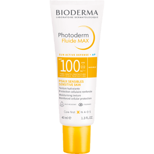 ბიოდერმა - PHOTODERM MAX მზისგან დამცავი ფლუიდი SPF100 მგრძნობიარე კანის 40მლ