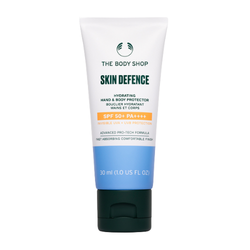 ბოდი შოპი - SKIN DEFENCE ტანის დამცავი დამატენიანებელი SPF 50 PA+++ 150მლ