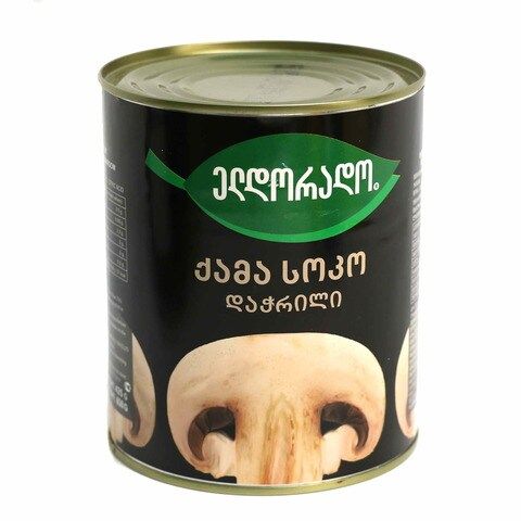 კონსერვი სოკო ქამა დაჭრ 850გრ ელდორადო