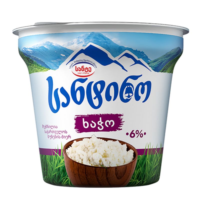 ხაჭო 6% 320გრ სანტინო