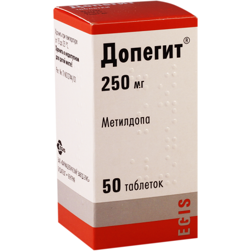 დოპეგიტი ტაბლეტი 250მგ ფლაკონი #50