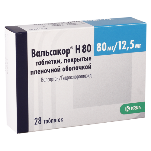 ვალსაკორი H ტაბლეტი 80მგ+12.5მგ #28