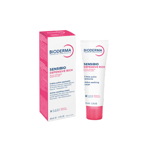 ბიოდერმა - SENSIBIO Defensive სახის კრემი დამატენიანებელი/დამცავი მგრძნობიარე კანის გაჯერებული 40მლ