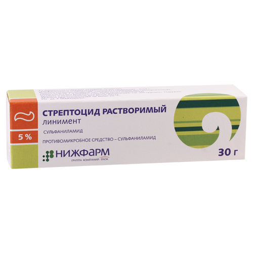 სტრეპტოციდის ლინიმენტი 5% 30გრ ტუბი #1