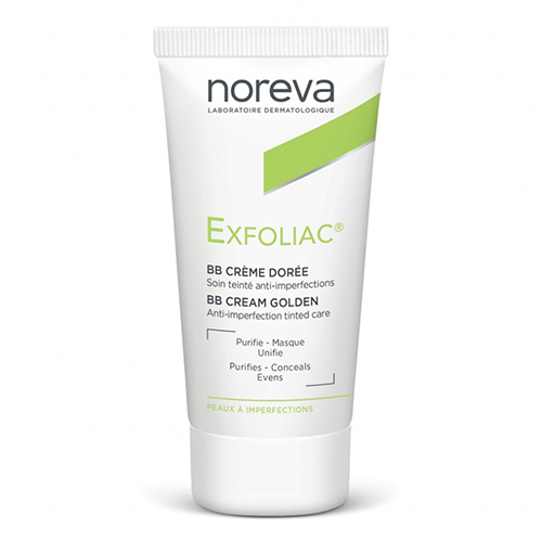 ნორევა - Exfoliac BB სახის კრემი ფერი-ოქროსფერი კომბინ/ცხიმიანი/პრობლემური კანის 30მლ