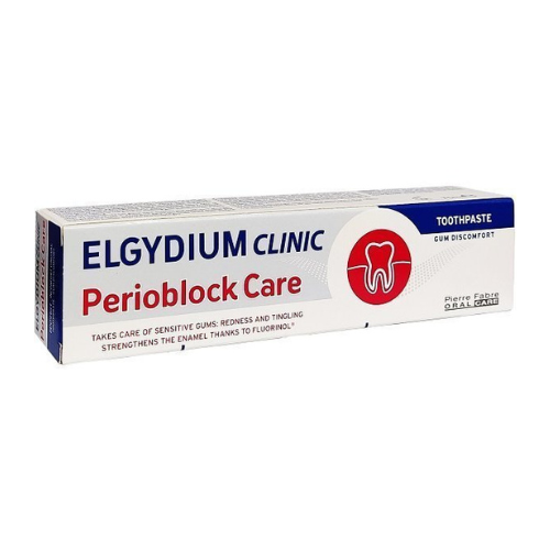 ელგიდიუმი - კბ/პასტა Clinic Perioblock care მგრძნობიარე ღრძილების და კბილების ყოველდღიური დაცვა 75 მლ