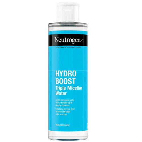 ნეუტროჯენა - Hydro Boost სახე-თვალის მიცელარული სითხე სამმაგი მოქმედება ჰიალურონის მჟავით მგრძნობიარე კანის 400მლ