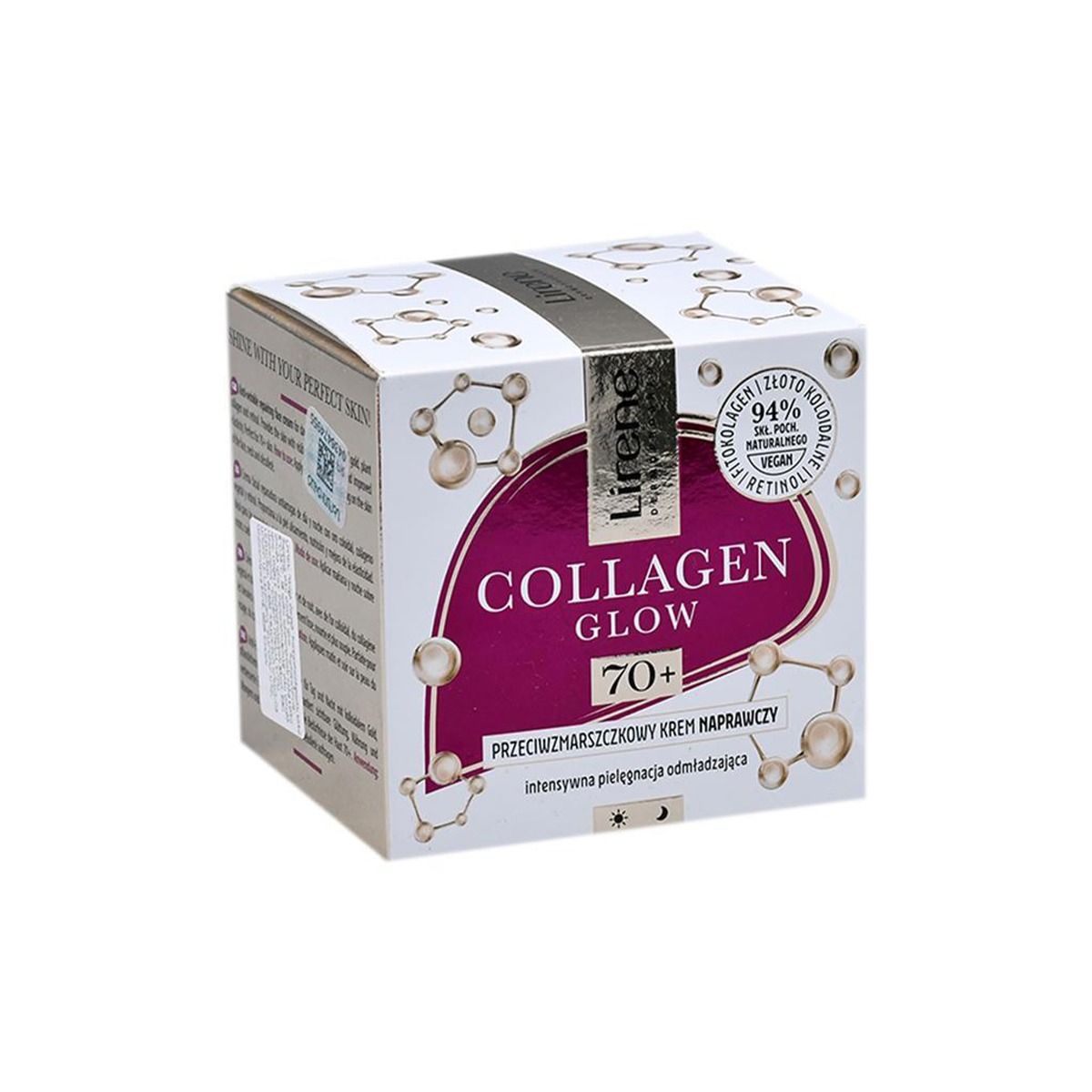 ნაოჭების საწინააღმდეგო კრემი Collagen Glow 70+ 7584 ლირენე - Lirene