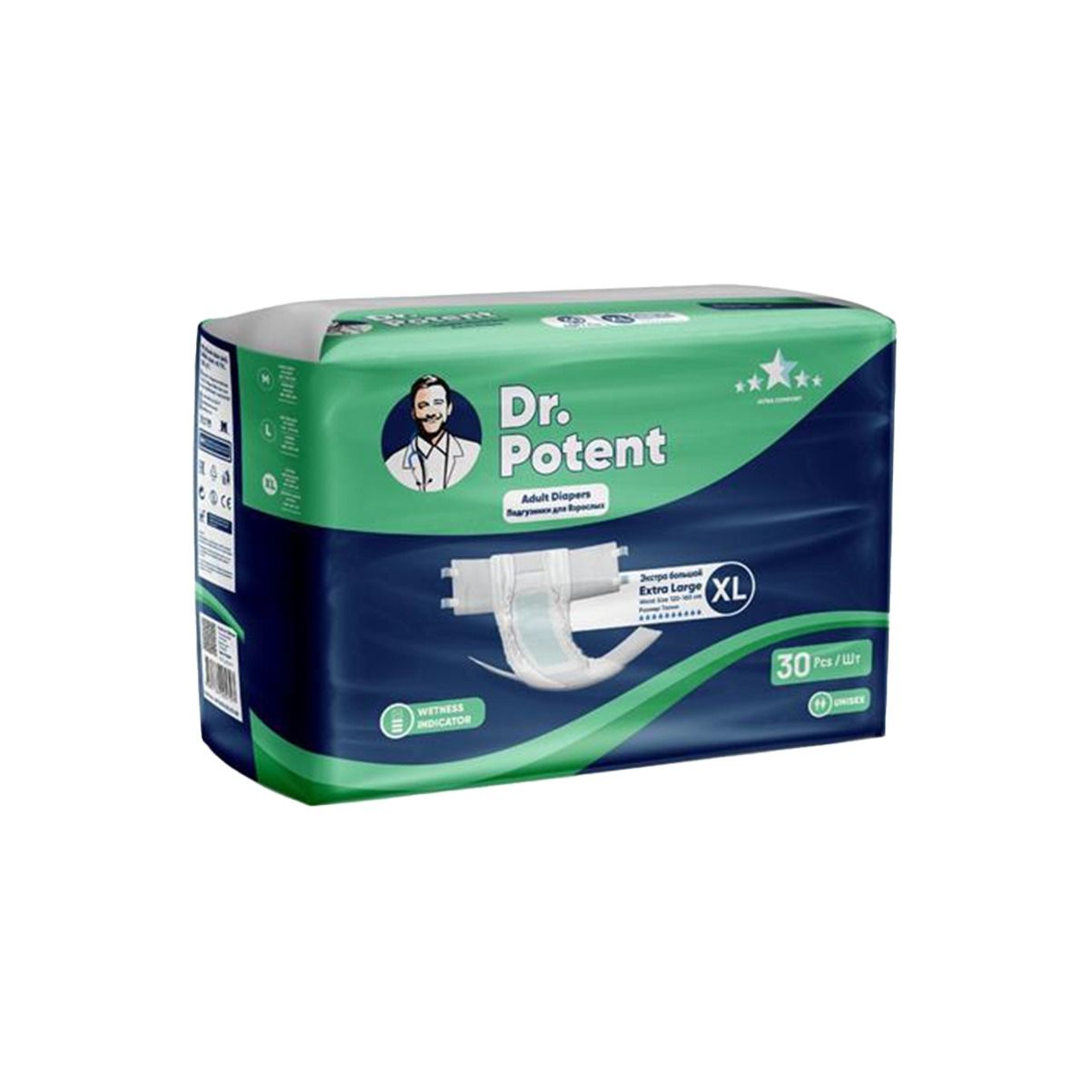 მოზრდილის საფენი XL 30 ცალი 5803 დოქტორ პოტენტი - Dr. Potent