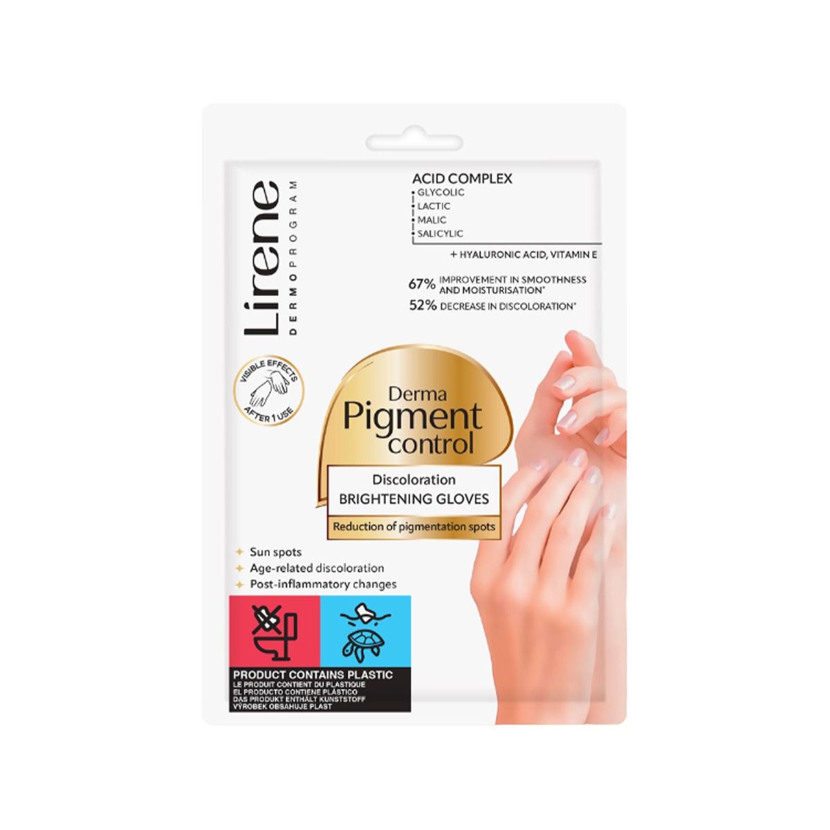 ხელის ნიღაბი ხელთათმანი Derma Pigment 5412 ლირენე - Lirene
