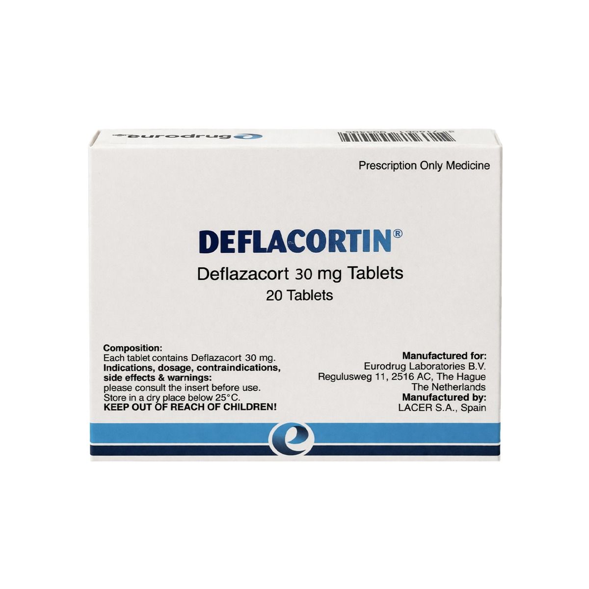 დეფლაკორტინი - Deflacortin 30მგ 20 ტაბლეტი