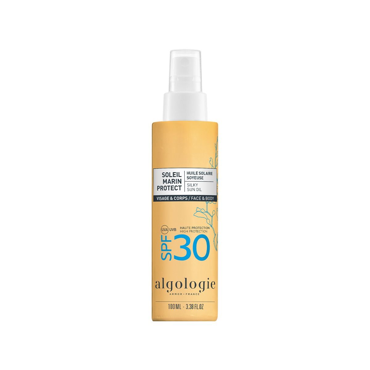 სახისა და ტანის მზისგან დამცავი ზეთი Soleil Protect SPF30 100მლ 1890 ალგოლოჟი - Algologie