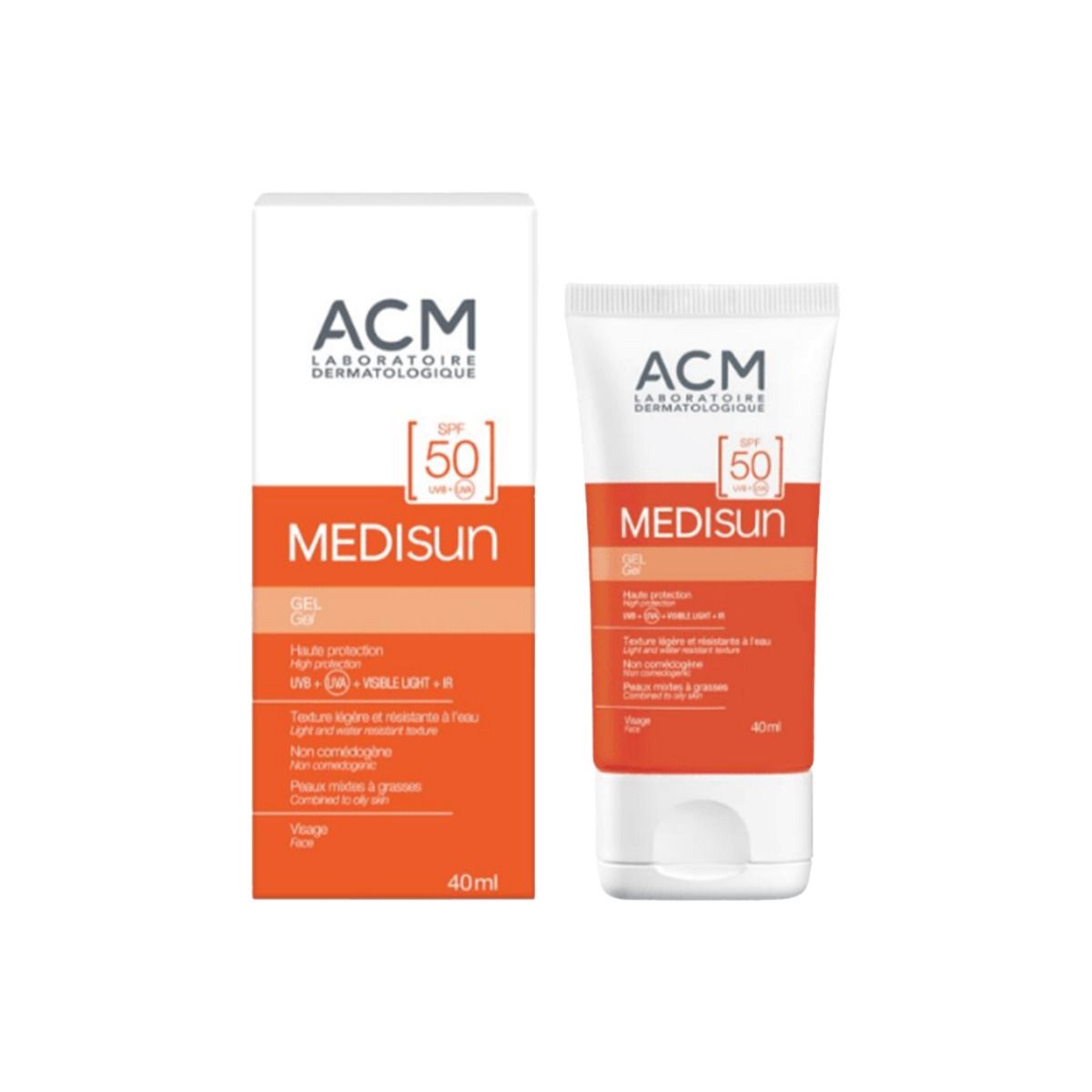 მზისგან დამცავი გელი Medisun SPF50 40მლ 4289 ეისიემ - ACM