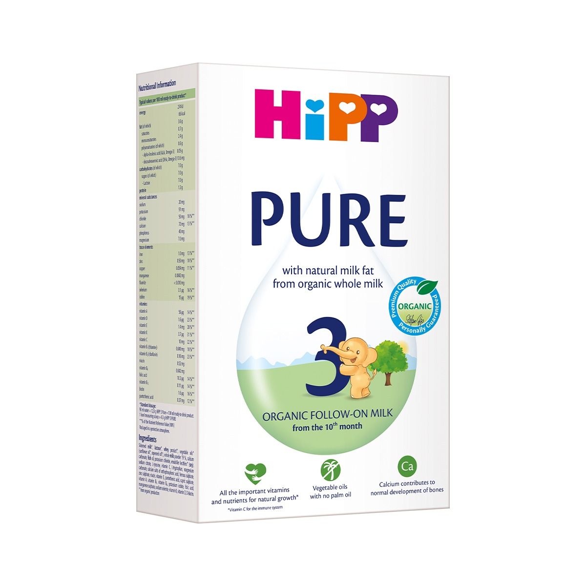 რძის ნაზავი ჰიპი 3 Pure 500 გ 1683 ჰიპი - HIPP