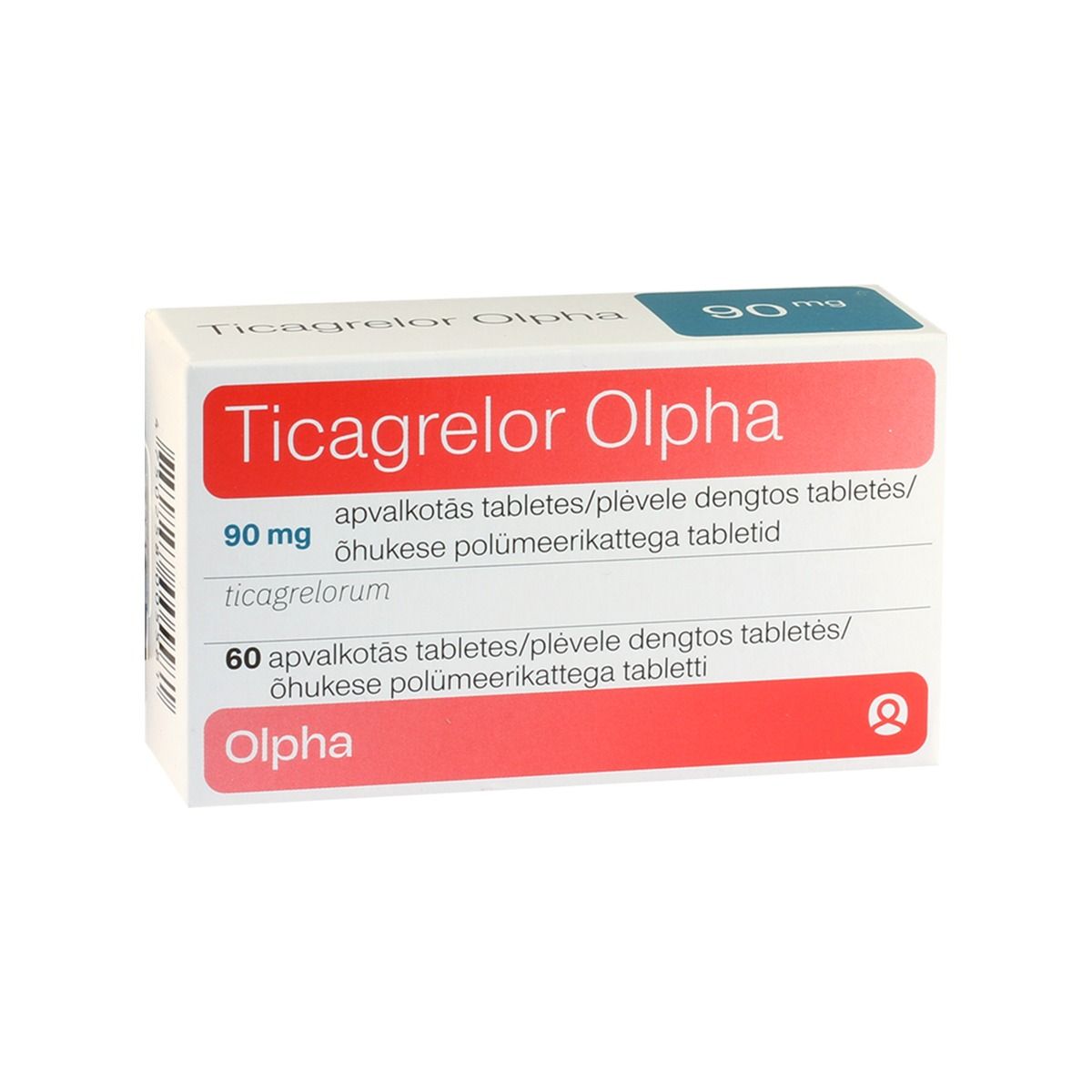 ტიკაგრელორი ოლფა - Ticagrelor Olpha 90მგ 60 ტაბლეტი