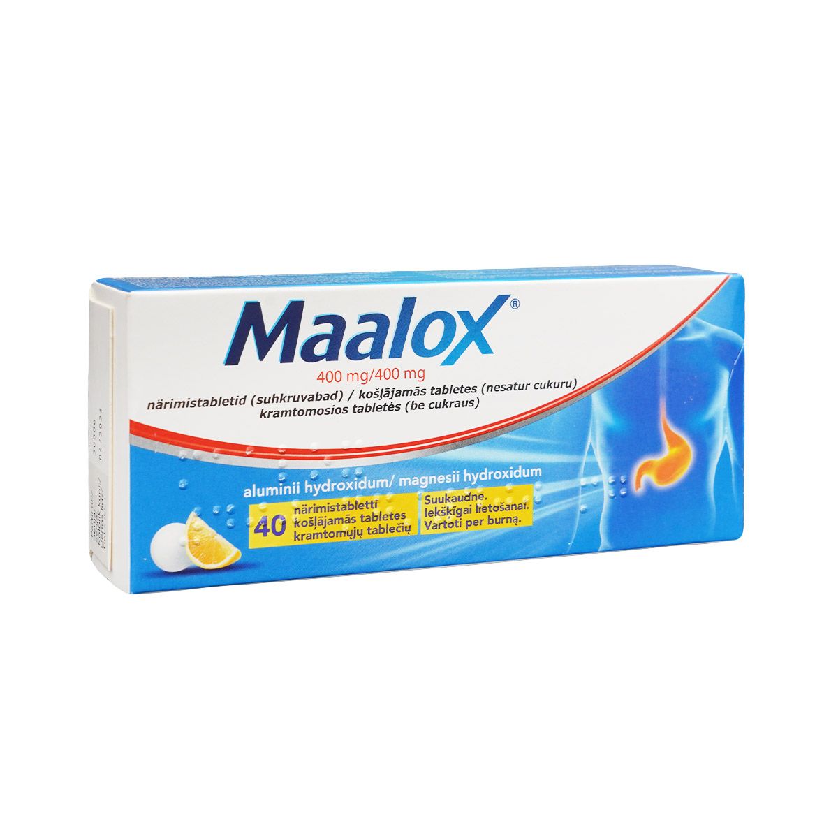 მაალოქსი - Maalox 800მგ. 40 ტაბლეტი